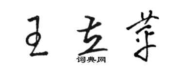 駱恆光王立苹草書個性簽名怎么寫