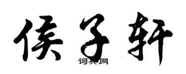 胡問遂侯子軒行書個性簽名怎么寫