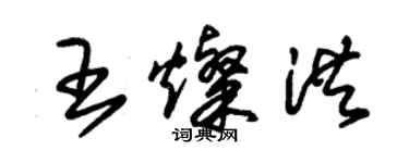 朱錫榮王燦洪草書個性簽名怎么寫