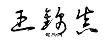 曾慶福王錦真草書個性簽名怎么寫