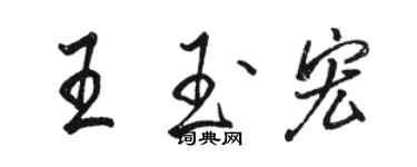 駱恆光王玉宏行書個性簽名怎么寫