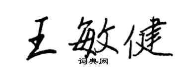 王正良王敏健行書個性簽名怎么寫