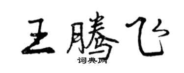 曾慶福王騰飛行書個性簽名怎么寫