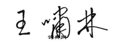 駱恆光王嘯林草書個性簽名怎么寫