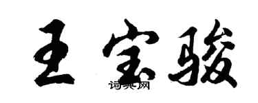 胡問遂王寶駿行書個性簽名怎么寫