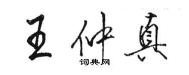 駱恆光王仲真行書個性簽名怎么寫