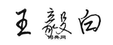 駱恆光王毅白行書個性簽名怎么寫