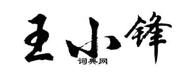 胡問遂王小鋒行書個性簽名怎么寫