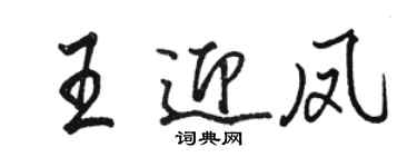 駱恆光王迎鳳行書個性簽名怎么寫