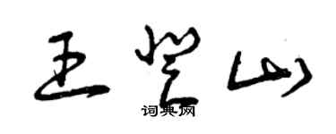 曾慶福王登山草書個性簽名怎么寫