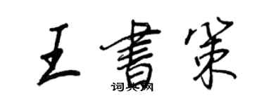 王正良王書策行書個性簽名怎么寫