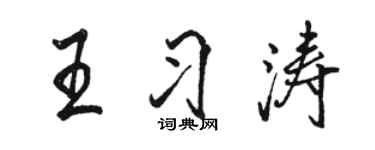 駱恆光王習濤行書個性簽名怎么寫