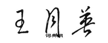 駱恆光王月英草書個性簽名怎么寫