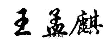 胡問遂王孟麒行書個性簽名怎么寫