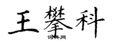 丁謙王攀科楷書個性簽名怎么寫