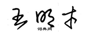 朱錫榮王明才草書個性簽名怎么寫