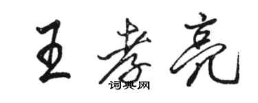 駱恆光王孝亮行書個性簽名怎么寫