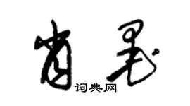 朱錫榮肖墨草書個性簽名怎么寫