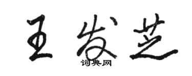 駱恆光王發芝行書個性簽名怎么寫