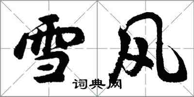 胡問遂雪風行書怎么寫