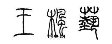 陳墨王楓藝篆書個性簽名怎么寫
