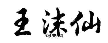 胡問遂王沫仙行書個性簽名怎么寫