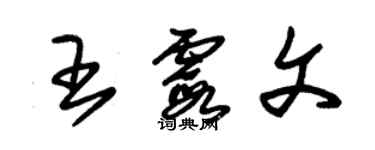 朱錫榮王霞文草書個性簽名怎么寫