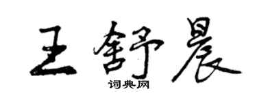 曾慶福王舒晨行書個性簽名怎么寫