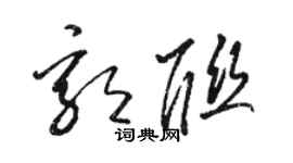 駱恆光郭聯草書個性簽名怎么寫