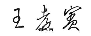 駱恆光王孝賓草書個性簽名怎么寫