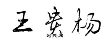 曾慶福王貴楊行書個性簽名怎么寫