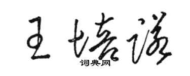 駱恆光王培諾草書個性簽名怎么寫