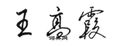 駱恆光王高霞行書個性簽名怎么寫