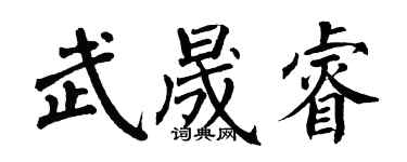 翁闓運武晟睿楷書個性簽名怎么寫
