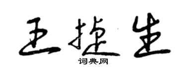曾慶福王捷生草書個性簽名怎么寫