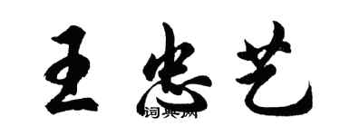 胡問遂王忠藝行書個性簽名怎么寫