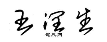 朱錫榮王潤生草書個性簽名怎么寫