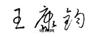 駱恆光王康鈞草書個性簽名怎么寫