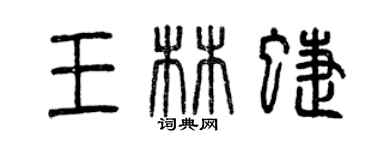 曾慶福王林蝶篆書個性簽名怎么寫