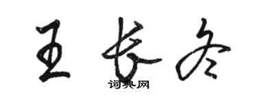 駱恆光王長冬行書個性簽名怎么寫