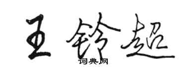 駱恆光王鈴超行書個性簽名怎么寫