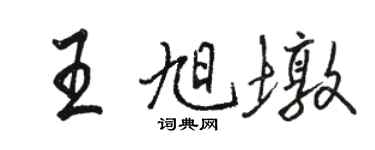 駱恆光王旭墩行書個性簽名怎么寫