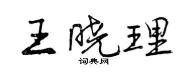 曾慶福王曉理行書個性簽名怎么寫