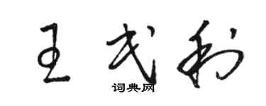 駱恆光王民利草書個性簽名怎么寫