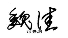 朱錫榮魏佳草書個性簽名怎么寫