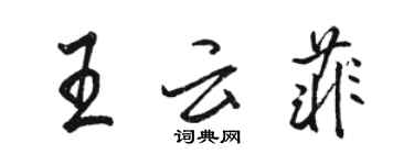 駱恆光王雲菲行書個性簽名怎么寫