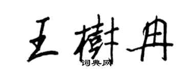 王正良王樹冉行書個性簽名怎么寫