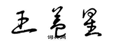 曾慶福王益星草書個性簽名怎么寫