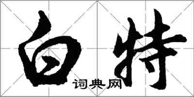 胡問遂白特行書怎么寫