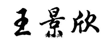 胡問遂王景欣行書個性簽名怎么寫